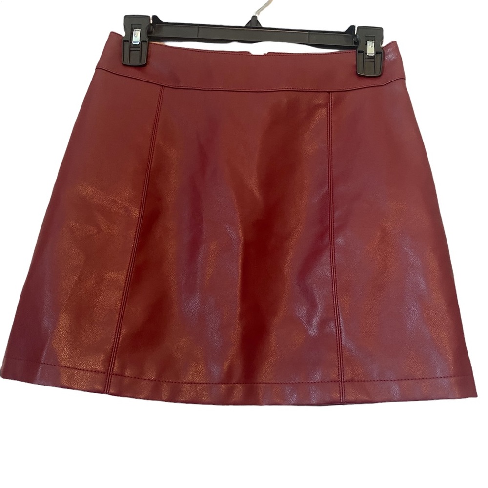 Forever 21 Vegan Leather Rust Miniskirt